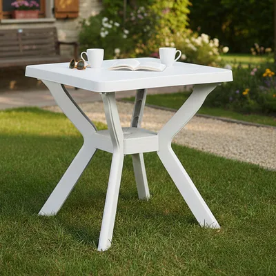Immagine prodotto di Straven - Tavolo da Esterno, 70x70x72h cm Bianco, 4 Posti  Italy