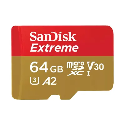 Immagine prodotto di SanDisk Extreme, 64 GB, MicroSDXC, Classe 10, UHS-I, 170 MB/s, 80 MB/s