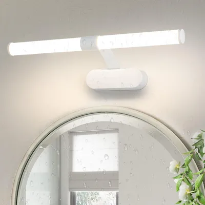 Image de ZMH LED lumière miroir 6W 40CM lumière murale blanche IP44 lumière murale blanc neutre 4000K lumière résistante à l'humidité pour salle de bain sous-sol