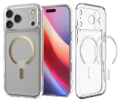 Produktbild von Spigen Ultra Hybrid (MagFit), Cover, Apple, iPhone 17 Pro, 16 cm (6.3"), Gold, Transparent