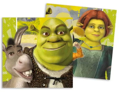 Obrázek produktu pro Papírové ubrousky Shrek – Dobrodružství, 20 kusů, 33 × 33 cm