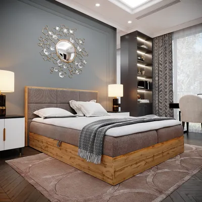 Produktbild von Postel s pružinovou skříní LOFT 1 - Dokonalá postel do vaší ložnice. postel 180x200 cm s matrací Bonell, s postelovým boxem na ložní prádlo a topperem