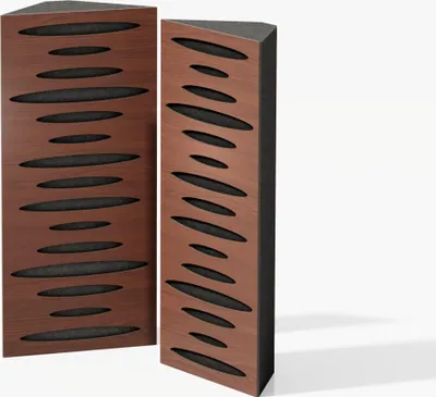 Zdjęcie produktu dla 2-pak - Wąska akustyczna pułapka basowa narożna | rozmiar: 23 x 50 cm | kolor: (orzech, Pulse-mini)