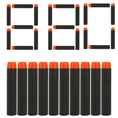 Zdjęcie produktu dla 880 strzałek do Nerf Elite 2.0, pociski uzupełniające do strzałek 7,2 cm, zapasowe strzałki z amunicją piankową do Nerf Hasbro Fortnite, kolor: czarny