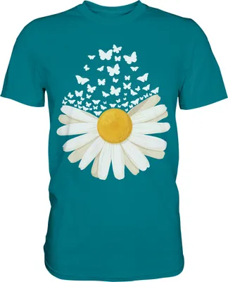 Produktbild von Gänseblume Schmetterlinge T-Shirt – Diva Blue / XL