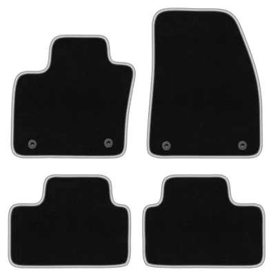 Immagine prodotto di Tappetini in moquette per Volvo XC40 dal 2017 (crossover) – set 4 pezzi, nero/argento, su misura – Wielganizator CARLUX