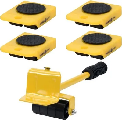 Obrázok produktu pre Nábytkový vozík do 150 kg, 4x prepravné kolieska, 1x zdvihák nábytku, pojazdná doska