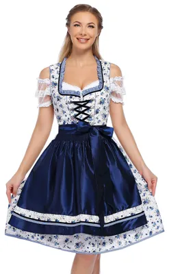 Obrázek produktu pro Elzusha – Tradiční bavorské šaty (Dirndl) pro ženy se zástěrou