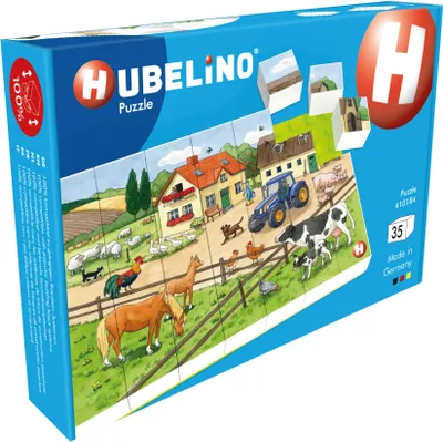 Productafbeelding van Hubelino Boerenhof Puzzelblokken, 35 delen - Educatief speelgoed voor kinderen
