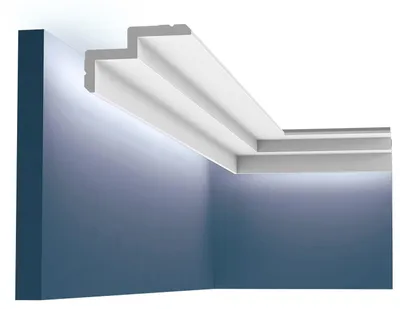 Image de Orac Decor C390 MODERN STEPS Corniche Éclairage indirect Moulure décorative | 2m