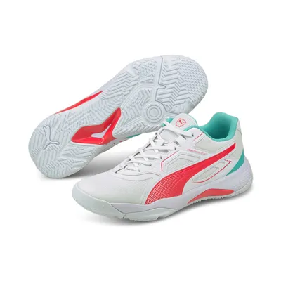 Image de Solarstrike, taille : 42,5 (UK 8,5), couleurs : Puma White - Sunblaze - Elektro Aqua