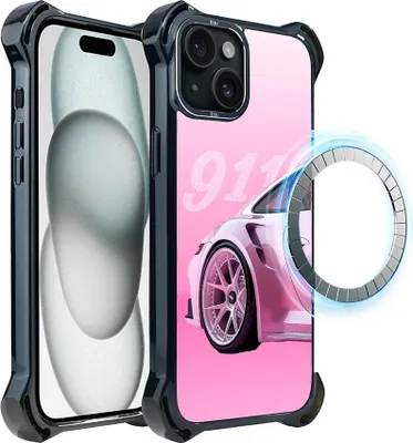 Obrázek produktu pro iPhone 15 IBIZU DropGuard Ultra Case mit MagSafe, TechDrive, 911 Pink