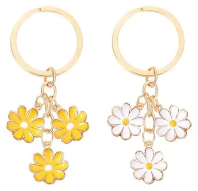 Produktbild von Schlüsselanhänger Set Gänseblümchen - Blumen Schlüsselanhänger - Z00273