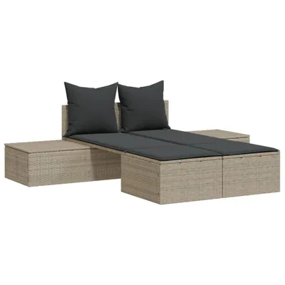 Zdjęcie produktu dla VidaXL 368394, Lounge, Obite siedzisko, Technorattan, Stal, Szary, 110 kg, 1040 mm