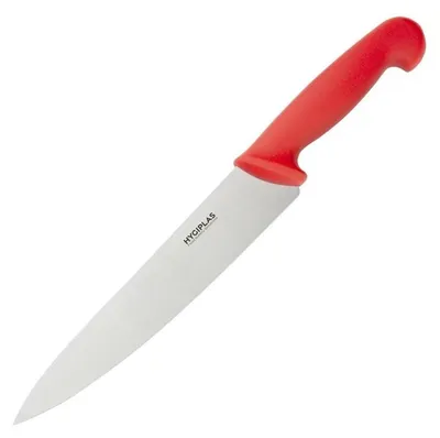 Image de Couteau de Cuisinier Professionnel Rouge 215 mm - Hygiplas