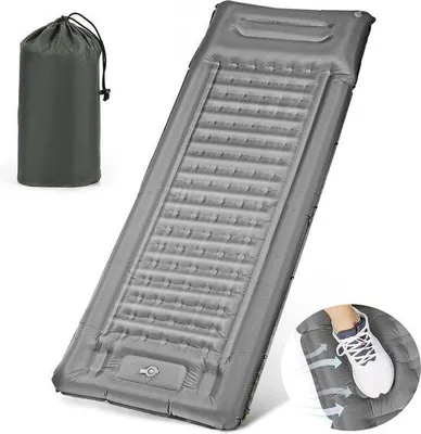 Produktbild von Famanu Schlafmatte selbstaufblasend 12 cm - mit Fußpumpe - Campingmatte mit Tragetasche