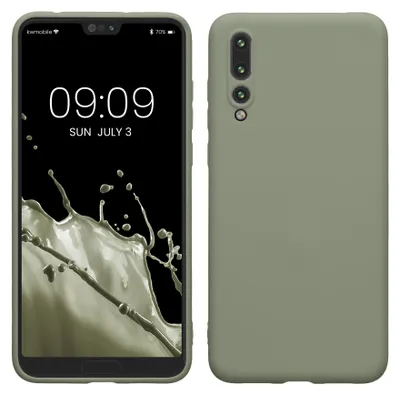 Produktbild von kwmobile Handyhülle für Huawei P20 Pro Hülle - TPU Case - Kabelloses Laden - Schutzhülle Cover in Graugrün