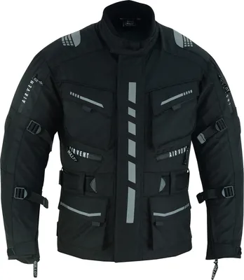 Produktbild von Herren Motorradkombi Textilien motorradjacke + Motorradhose inkl. Protektoren, Größe:50/M, Farbe:Schwarz