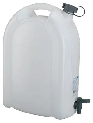 Image de Pressol Bidons à eau 20L blanc empilable polyéthylène avec robinet de vidange - 21177