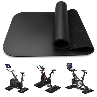 Image de 2 tapis de protection pour sol, destinés aux équipements de fitness, dimensions 70x28 cm, épaisseur 6 mm