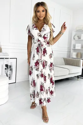 Productafbeelding van Numoco Damesjurk Lisa, maxi model, bordeauxrood, one size