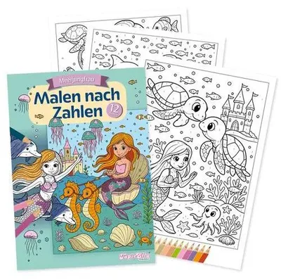 Produktbild von Tapirella Malbuch Malen Nach Zahlen, Meerjungfrau