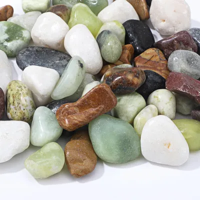 Edelsteine für Kinder, 500 g, bunte Trommelsteine, 8-12 mm