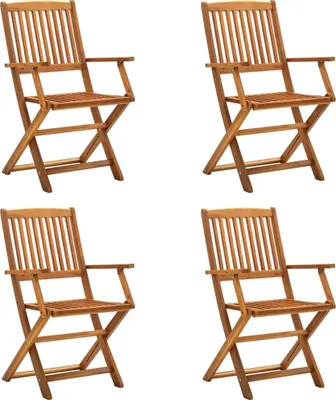 Produktbild von Klappbare Gartenstühle 4 Stk. Massivholz Akazie