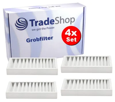 4x Grobfilter G4, Kassettenfilter, 412x159x46 mm, für Pluggit Lüfter