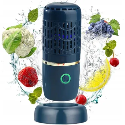 Produktbild von Kabelloser Obst- & Gemüse-Cleaner, 2400mAh Ultraschall-Kapsel, OH-Ionen Reinigung, USB-Ladung, kompakt, für Küche, Früchte, Gemüse, Fleisch & Geschirr
