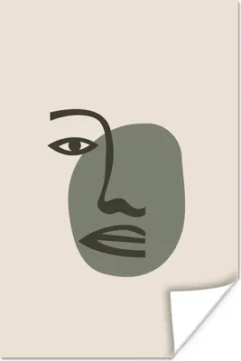 Produktbild von MuchoWow® Poster Pastell - Farbe - Grün 120x180 cm - Kunstposter