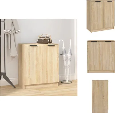 Produktbild von vidaXL Schuhschrank Sonoma-Eiche 59x35x70 cm Holzwerkstoff -  Schuhregale & -schränke