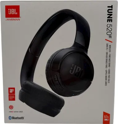 Produktbild von JBL Tune 520 BT Wireless On-Ear Kopfhörer – Mit JBL Pure Bass Sound, Bluetooth und leichtem, faltbarem Design – Bis zu 57 Stunden Musikwiedergabe – Schwarz