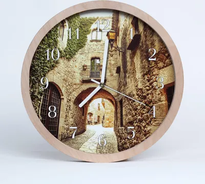 Produktbild von Holzuhr 20fi cm wanduhr - Gasse Architektur