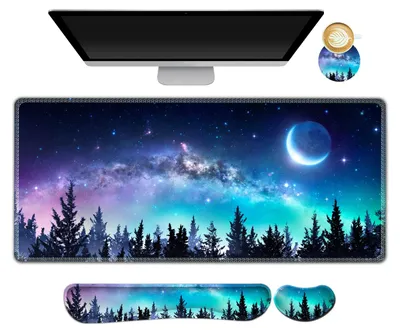 4-in-1 Gaming-Mauspad-Set mit Handgelenkstützen, XXL, Memory-Schaum