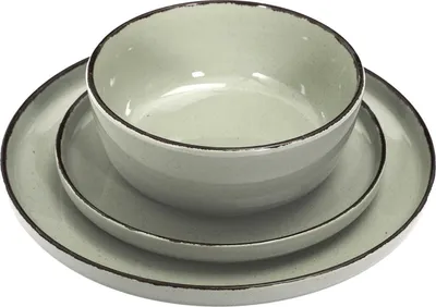 Obrázek produktu pro JakHomely sada 12 zelených keramických boho talířů