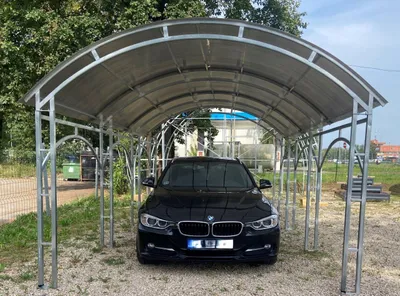 Immagine prodotto di Carport Berlin antracite 330x600x265 cm (L x L x H) Super resistente, facile da installare, a prova di tempesta e neve
