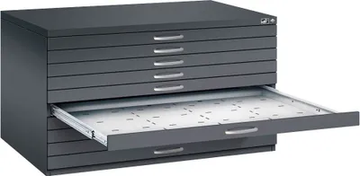 Produktbild von CP 7200 Planschrank schwarzgrau 10 Schubladen 135,0 x 96,0 x 76,0 cm