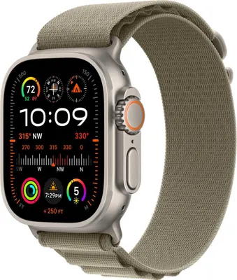 Productafbeelding van Apple Alpine Loop Band voor de Apple Watch | 44/45/46/49 mm - Maat S - Olive