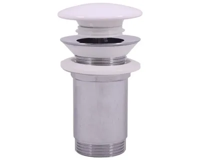 Obrázok produktu pre Výpust CLICK CLACK pre umývadlo s prepadom biela chróm MD0485
