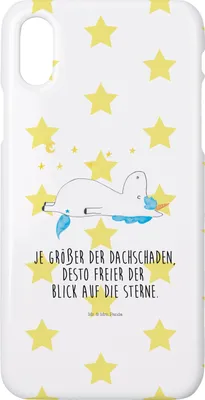 Produktbild von Mr. & Mrs. Panda Iphone 10 Handyhülle Einhorn Sternenhimmel - Weiß - Geschenk, Verrückt, Unicorn, X, Cover, Einhörner, Hülle, Handy, Sterne
