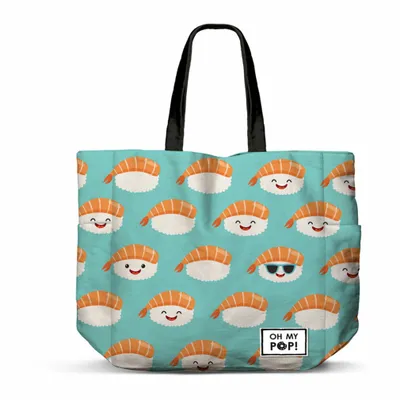 Obrázok produktu pre Torba na zakupy Oh My Pop! z motywem Nigiri, 100% poliester, 50x34x15 cm