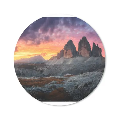 Produktbild von MuchoWow® Mauspad Mousepad Felsen - Berg - Sonnenuntergang - Landschaft 40x40 cm - Mousepads - Maus Mat - Pad - Mausunterlage - Schreibtisch Accessoires