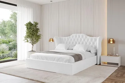 Produktbild von ALTDECOR Polsterbett mit Bettkasten - ZORAN - 140x200 Weiß - Bett mit Kopfteil, Boxbett ohne Matratze, Doppelbett mit Stauraum