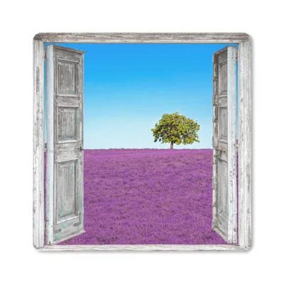 Produktbild von MuchoWow® Mauspad Mousepad Blumen - Lavendel - Ansicht 20x20 cm - Mousepads - Maus Mat - Pad - Mausunterlage - Desk Mat - Bureauartikeln
