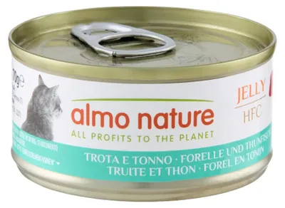 Produktbild von Almo Nature HFC Jelly Katzenfutter nass -Forelle und Thunfisch 24er Pack (24 x 7