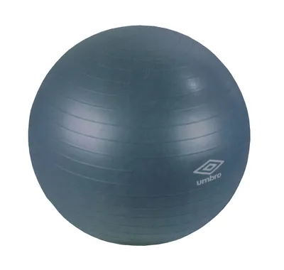 A blue exercise ball with the Umbro logo is shown against a white background.