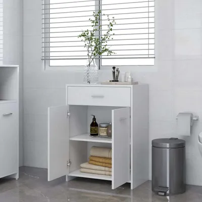 Produktbild von "Winterschlussverkauf "Toilettenschrank - CLORIS - Badezimmerschrank - schlichte Design - Weiß 60x33x80 cm Holzwerkstoff - NeuMöbel6116204