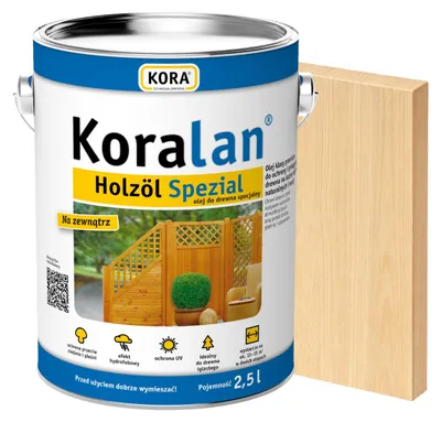 Zdjęcie produktu dla Olej ochronny do drewna na zewnątrz 2,5 L: UV-NATURALNY 3w1 wodny