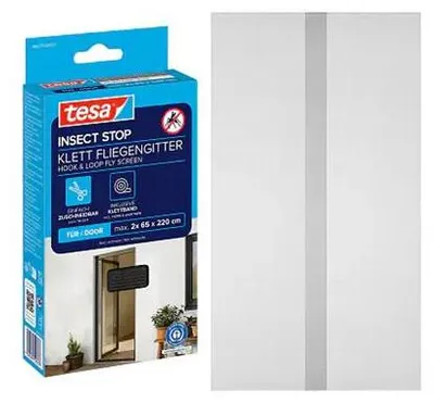 Obrázok produktu pre Sieťka na dvere, proti hmyzu, suchý zips, 2 ks, 0,65 x 2,2 m, TESA® "Insect Stop", antracitová